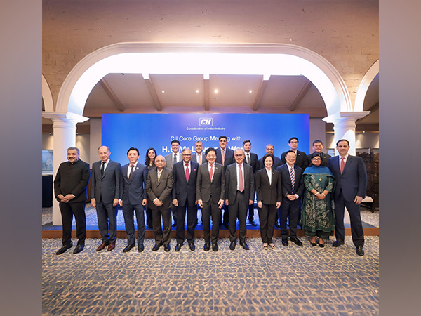 Singaporean Prime Minister Lawrence Wong with senior officials and business leaders in India (Image: X/@rikantpitti)