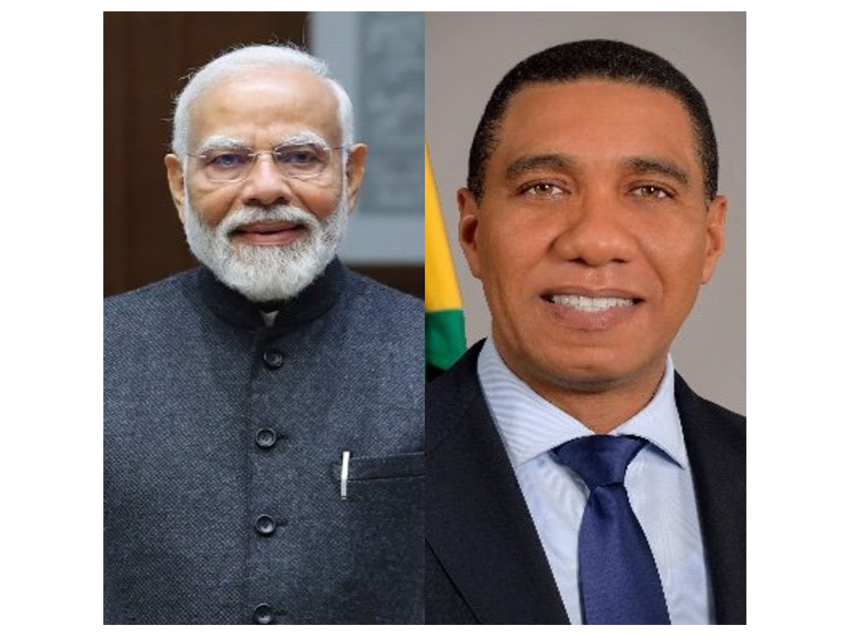 Prime Minister Narendra Modi (Photo/@narendramodi) and Jamaican PM Andrew Holness (Photo/@AndrewHolnessJM)