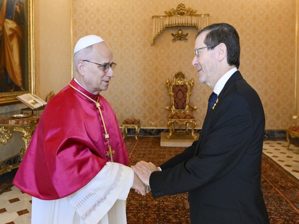 Israeli President with Pope Leo XIV (Photo/TPS)