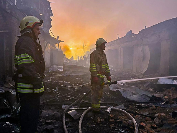 Visuals after an attack (Photo/X@ZelenskyyUa)