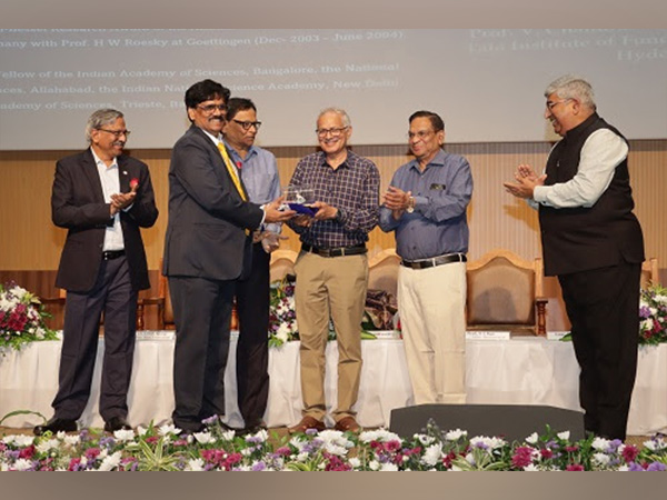 Members of SRM AP leadership, felicitating Prof. V Chandrasekhar on the occasion of Teachers' Day Celebration