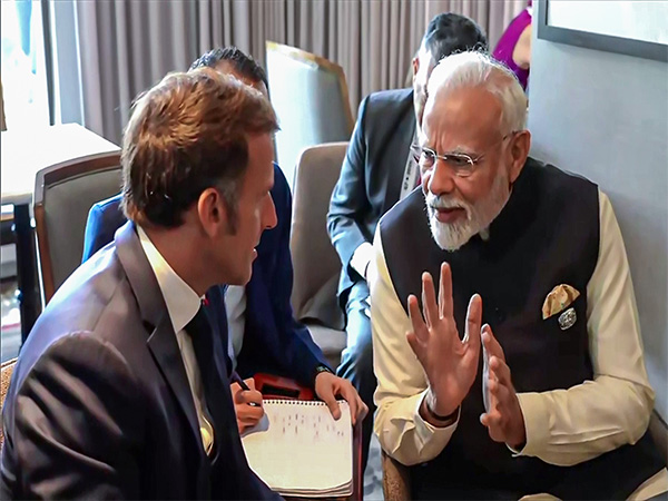 PM Modi with French President Emmanuel Macron on the sidelines of the 51st G7 Summit (File Photo/ANI)