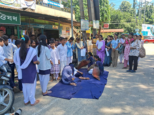 Students in Barak Valley participate in awareness activity. (Photo/ANI)