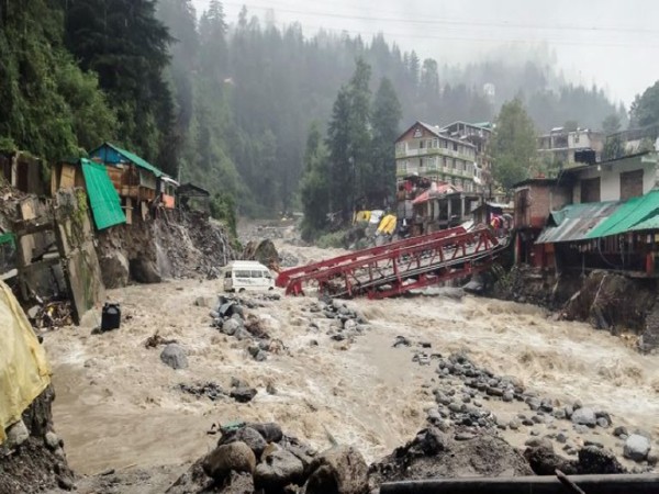 Visual of devastation in monsoon ravaged Himachal Pradesh (Photo/ANI)