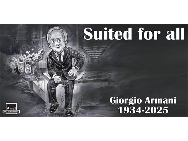 Amul's tribute for Giorgio Armani (Image source: X)
