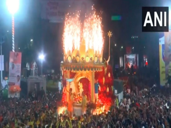 Visual from Shrimant Bhausaheb Rangari Ganpati procession (Photo/ANI)