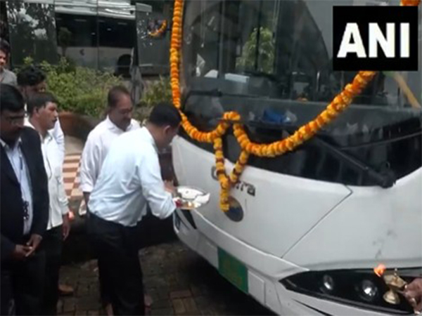 Goa CM Pramod Sawant inaugurates KTC bus service (Photo/ANI)