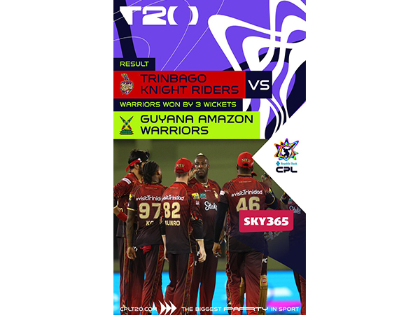 Guyana Amazon Warriors beat Trinbago Knight Riders. (Photo: X/@CPL)