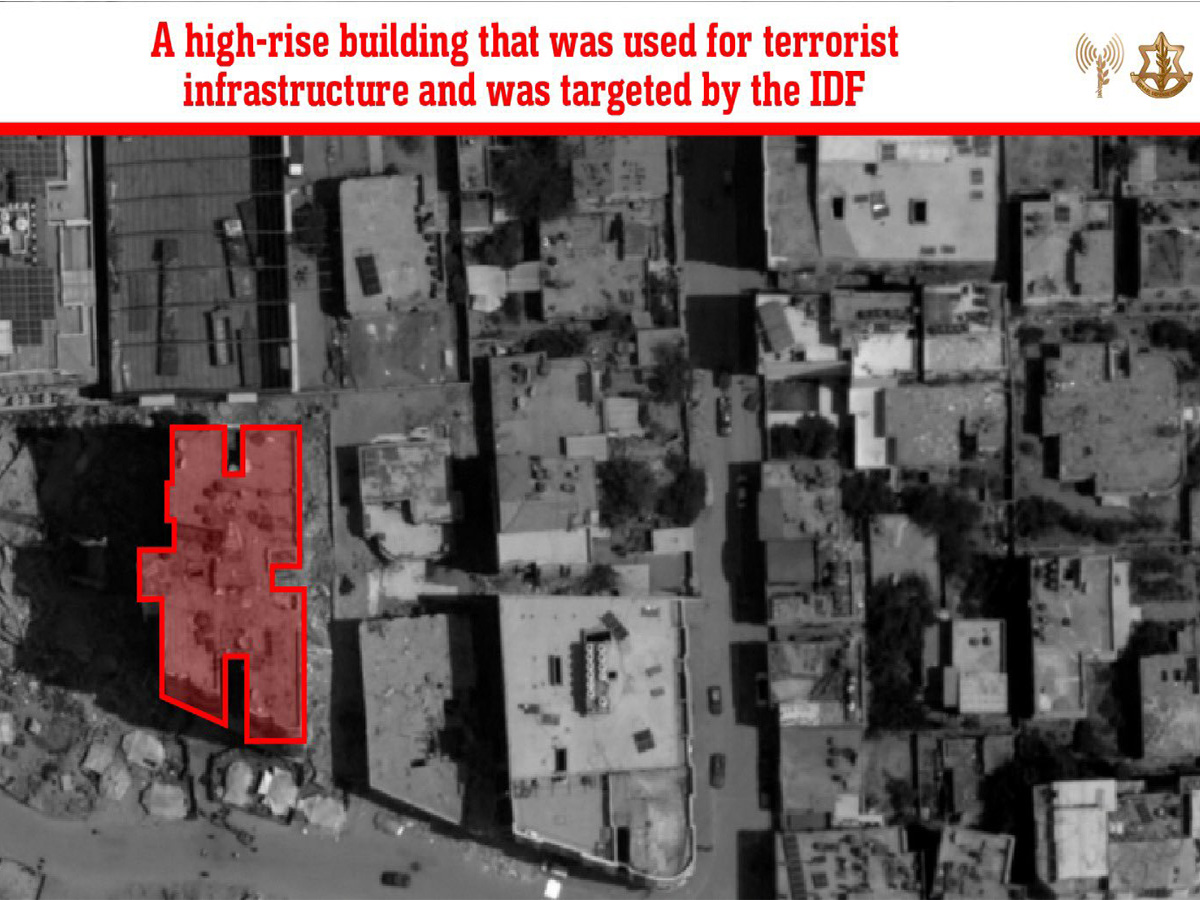 Building targeted by Israel (Image: X@IDF)