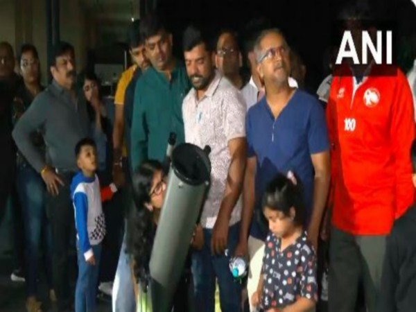 People watching Total Lunar Eclipse in Bengaluru (File Photo/ANI) 