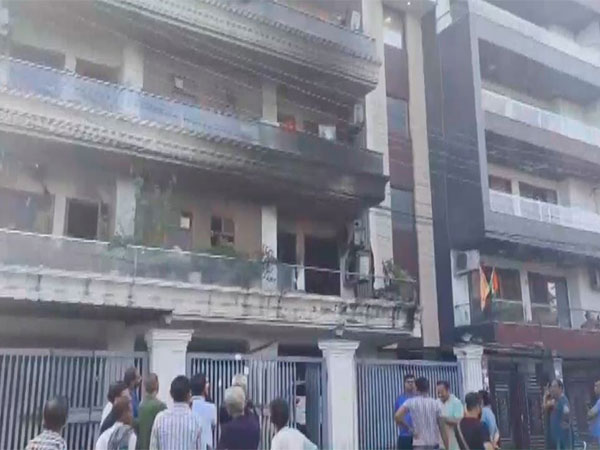 Fire breaks out at a house in Faridabad (Photo/ANI)