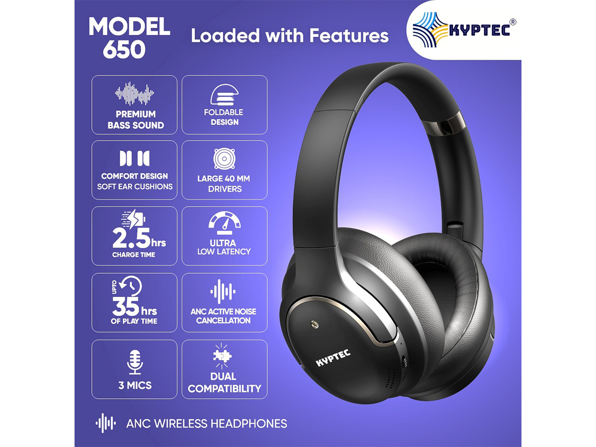 KYPTEC® Lifestyle Launches Model KYPTEC® 650: Premium ANC Wireless Headphones for the Global Gen Z Generation 