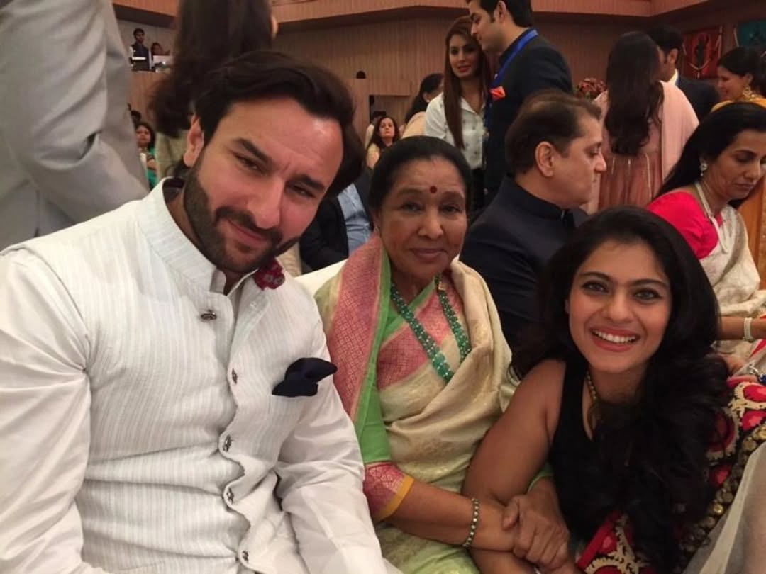 Kajol with Asha Bhosle, Saif Ali Khan (Photo: Instagram)