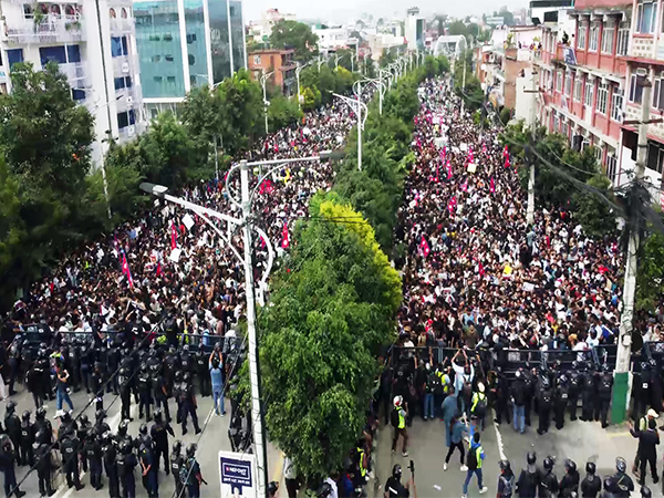 Protesters in Nepal (Photo/ANI)