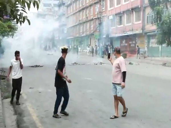 Protesters on the streets of Kathmandu (Photo/ANI)
