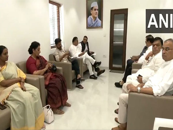 Telangana CM holds meeting with Congress MPs from the state (Photo/ANI)