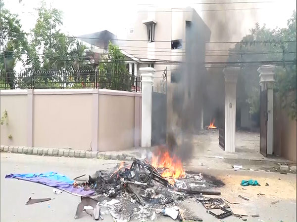 Visuals from protests (Photo/ANI) 