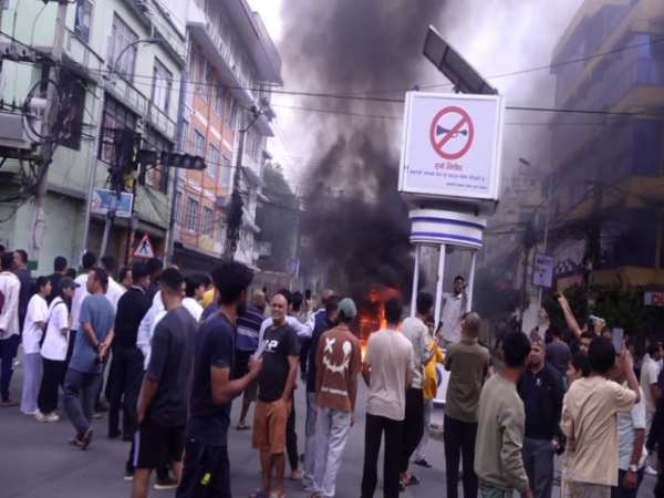 Massive protests in Kathmandu (Photo/Courtesy TV Today Nepal)
