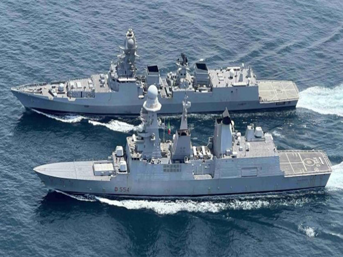 Italian Navy's Caio Duilio conducts passage exercise with INS Surat in Indian Ocean (Photo/EUNAVFOR ASPIDES) Italian Navy's Caio Duilio conducts passage exercise with INS Surat in Indian Ocean (Photo/EUNAVFOR ASPIDES)