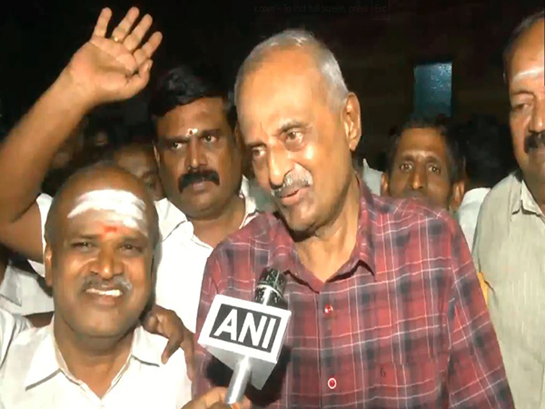 CP Kumaresh, brother of CP Radhakrishnan (Photo/ANI)