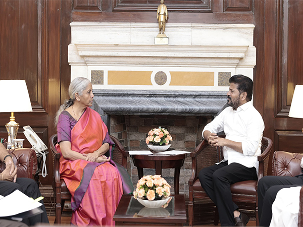 Telangana Chief Minister A Revanth Reddy meeting with Union Finance Minister Nirmala Sitharaman (Photo/X/@revanth_anumula)
