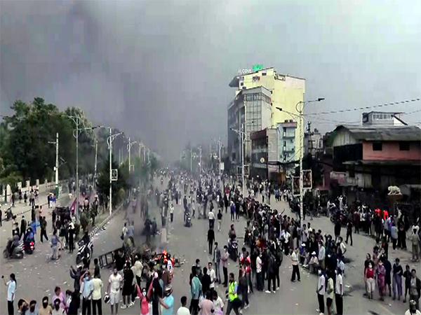 Protesters in Nepal set fire to Parliament building (Photo/ANI)
