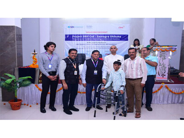 SBI Foundation and CBM India representatives, other dignitaries, and program participants at the launch of Project SBIF CoE - Samagra Shiksha