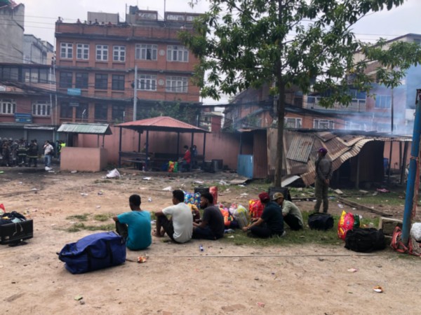 Aftermath of Tuesday's violence in Kathmandu (Photo/ANI)