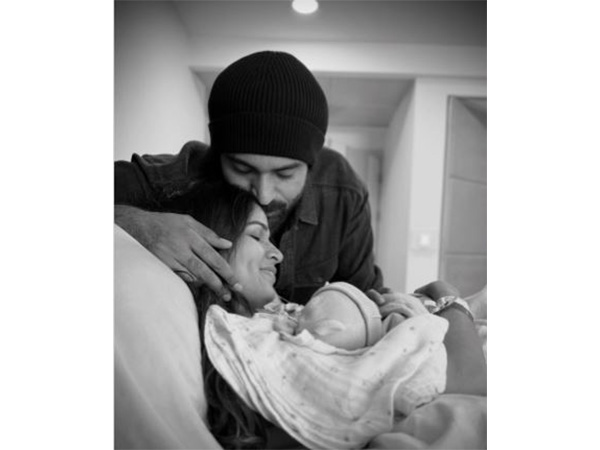 Couple Varun Tej Konidela and Lavanya Tripathi with their son (Image source: Instagram)