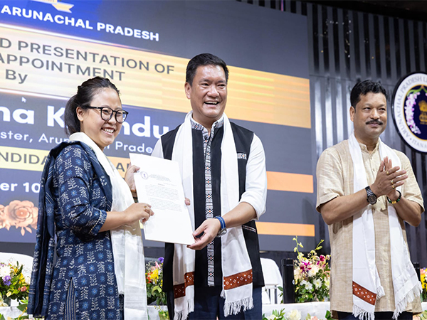 CM Pema Khandu presents appointment letters to successful APPSCCE-2024 candidates in Itanagar (Photo/ANI)