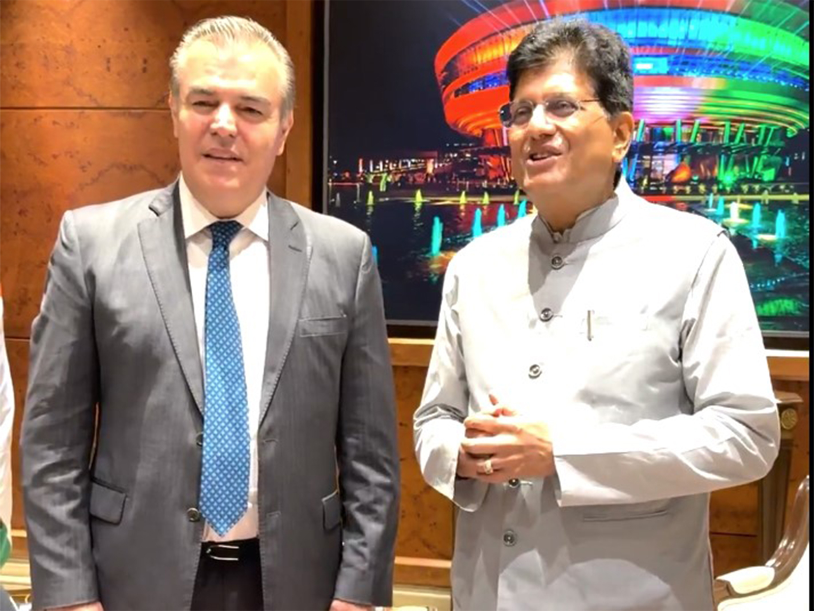 Union Minister Piyush Goyal (Right) with Francisco Cervantes (Left), President, Business Coordination Council of Mexico (Photo- X@PiyushGoyal)