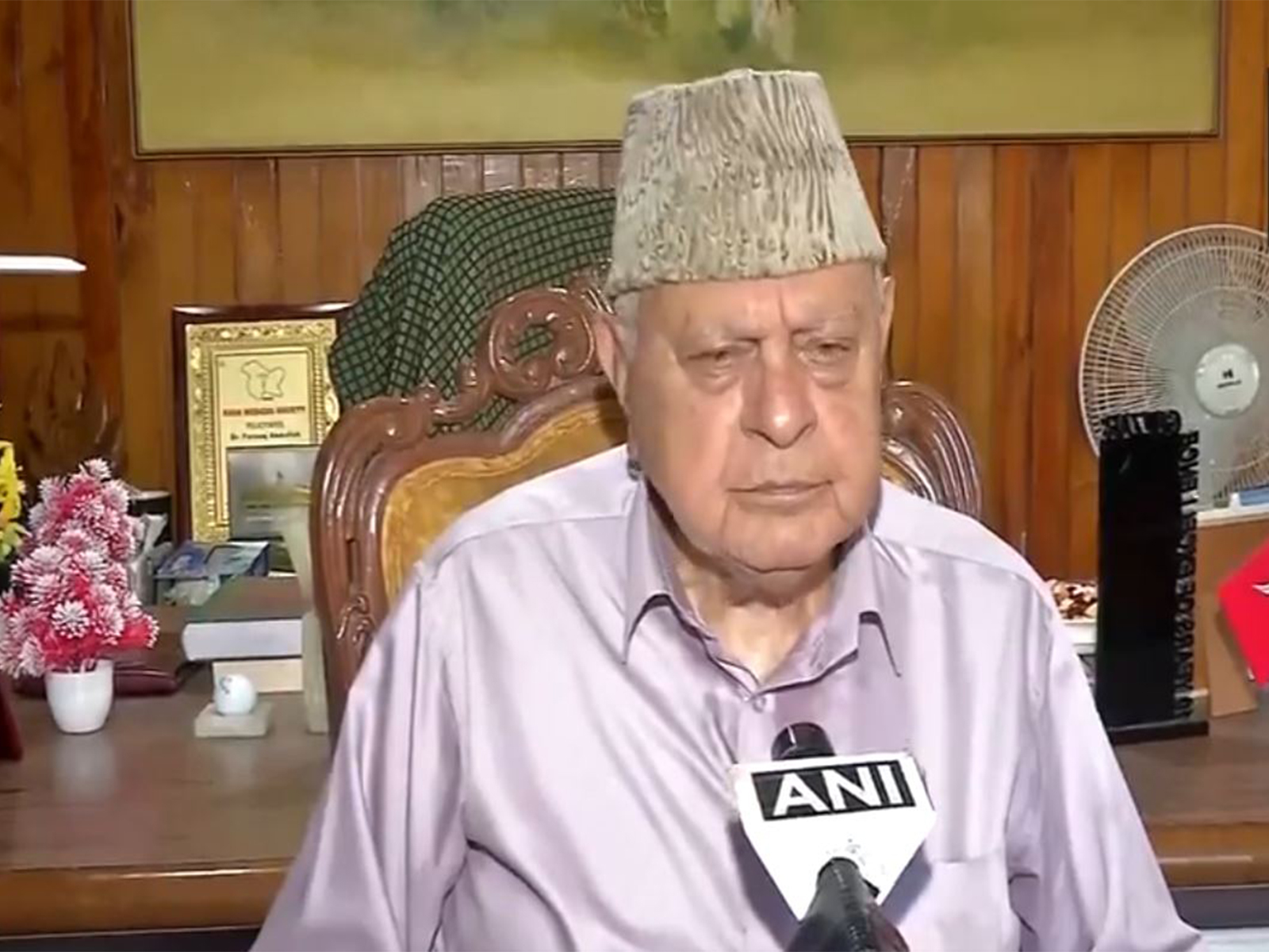 Jammu and Kashmir National Conference President Farooq Abdullah (Photo/ANI)
