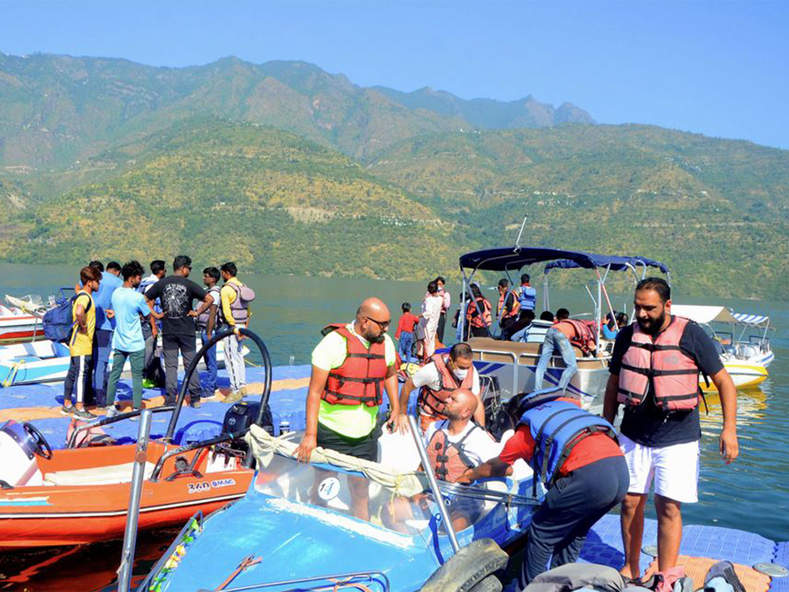 Tourist boating at Tehri Lake (File Photo/ANI)