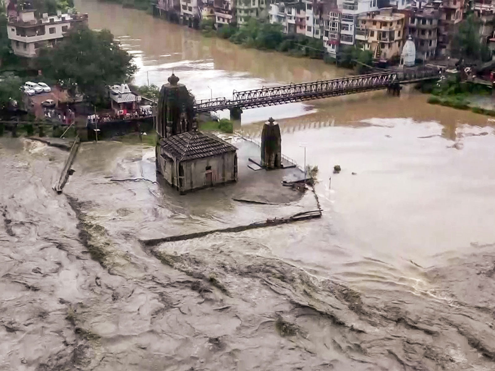 A visual of flash flood in Mandi (File Photo/ANI)