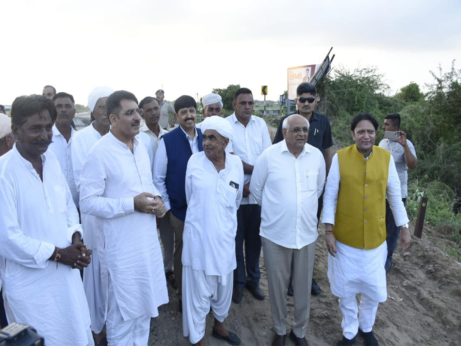 Gujarat CM Bhupendra Patel visits flood affected villages in Banaskantha (Photo: Gujarat CMO)