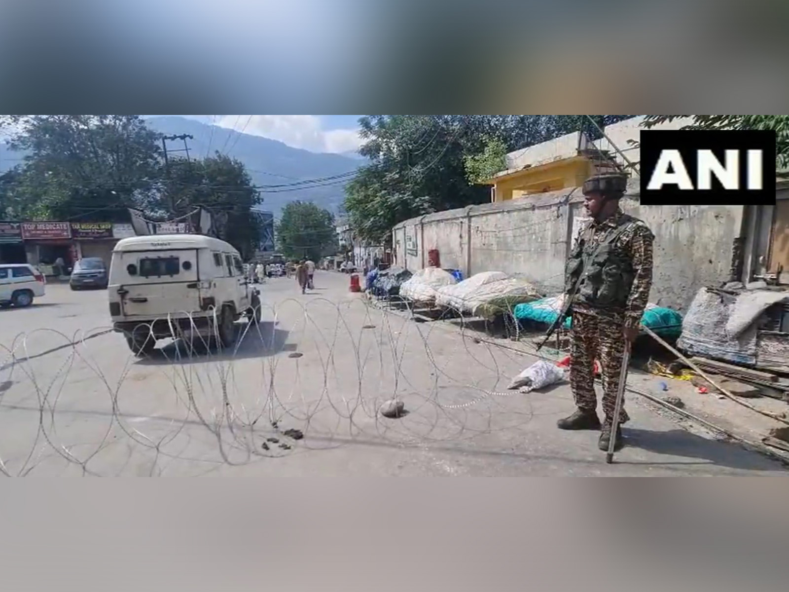 Hieghtened security in Doda (Photo/ANI)