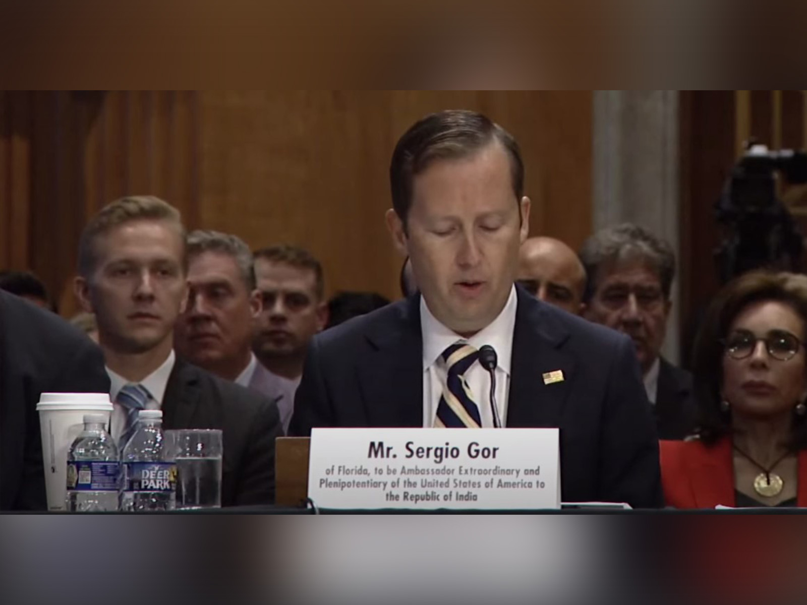 Sergio Gor, President Donald Trump's close aide and nominee for the post of US Ambassador to India (Photo/US Senate Committe on Foreign Relations)