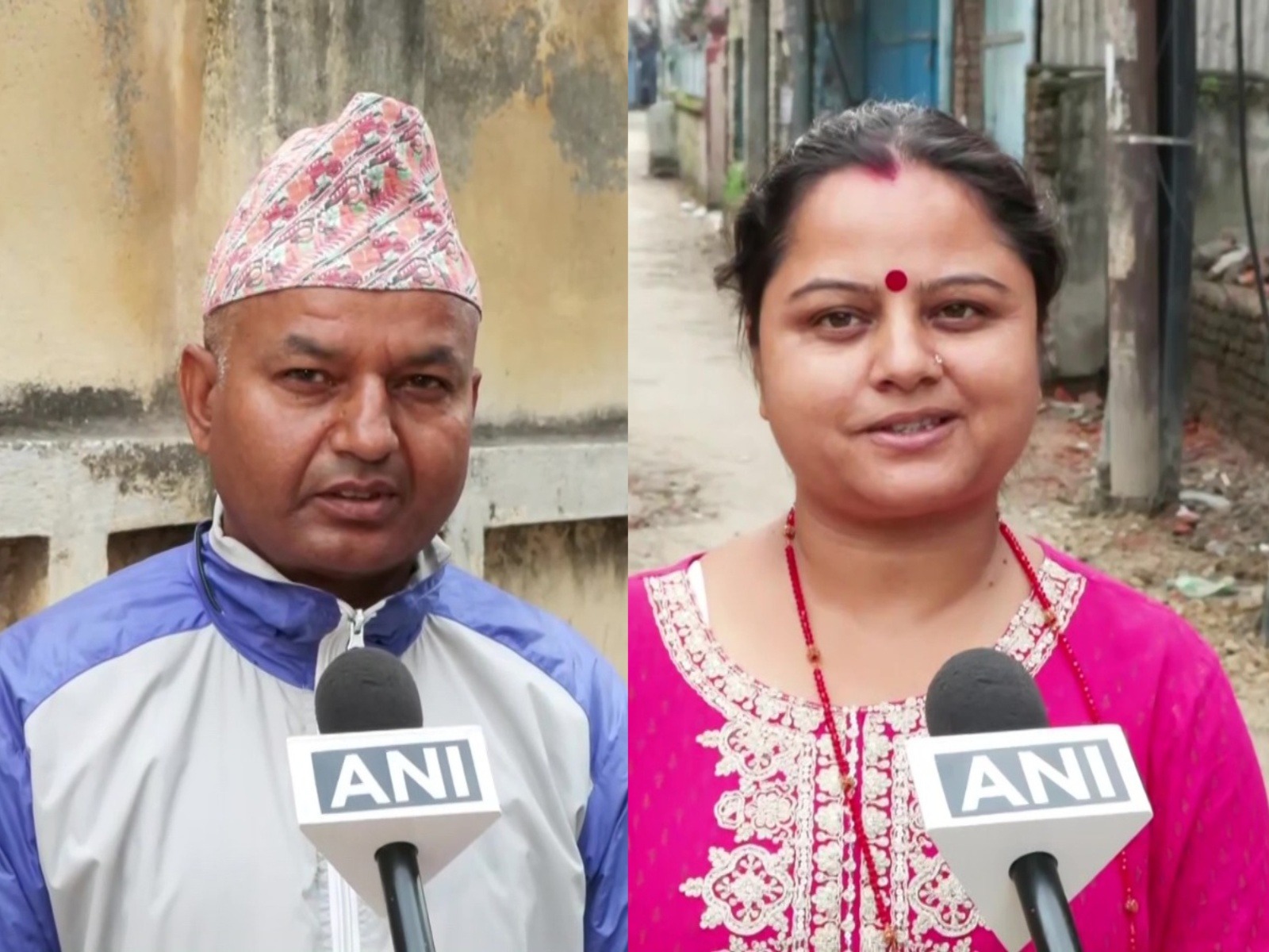 Nepalese citizen endorsing fomer Chief Justice as interim PM (Photo/ANI)