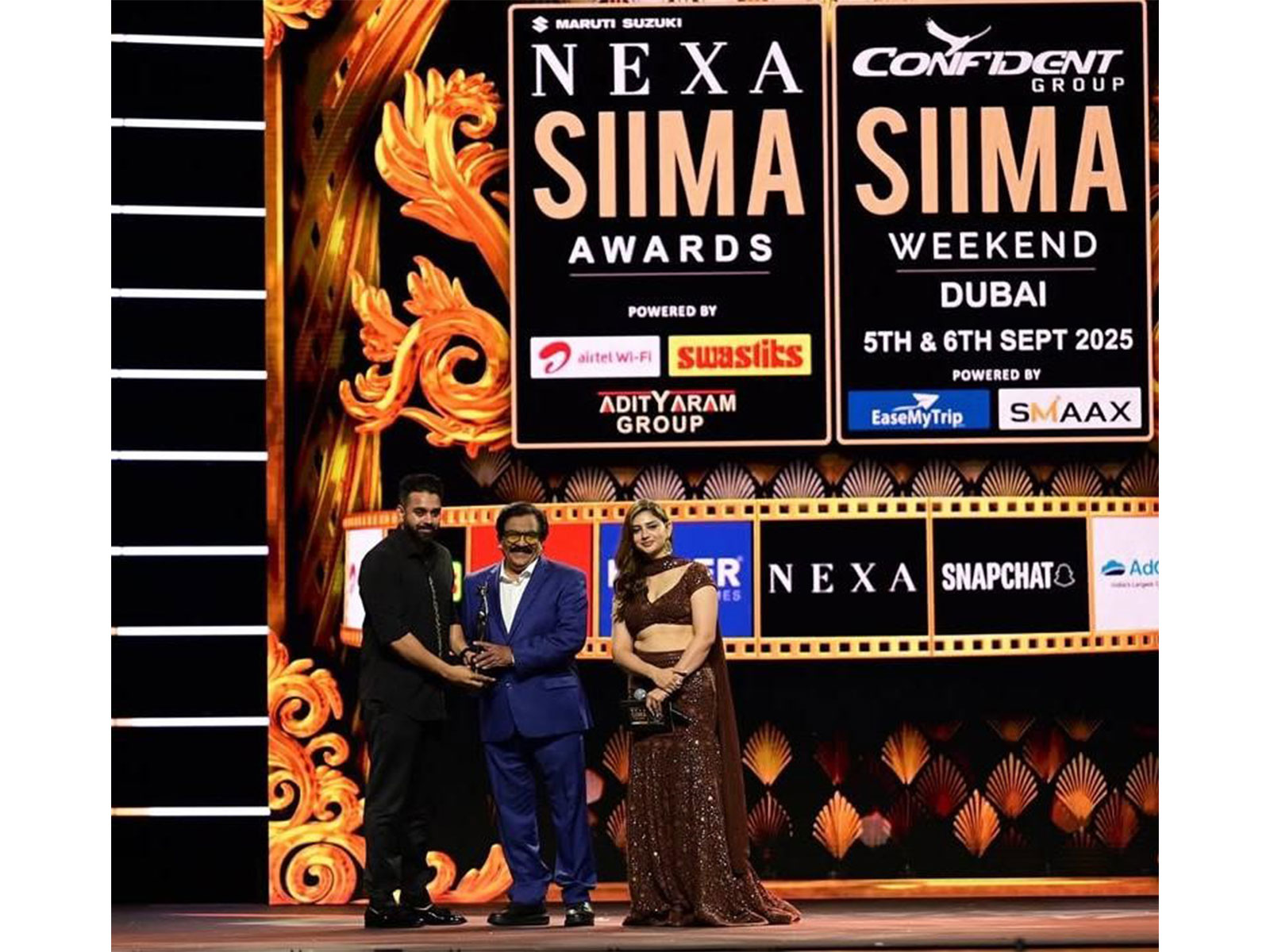 Shareef Muhammed and Cubes Entertainment honored with the SIIMA Award for Best Debut Producer, marking a proud milestone for Malayalam cinema