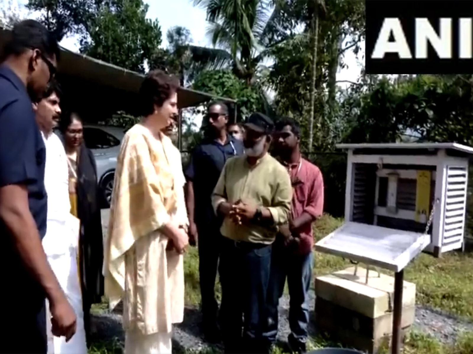 Congress MP Priyanka Gandhi Vadra at the Hume Centre for Ecology and Wildlife Biology. (Photo/ANI)