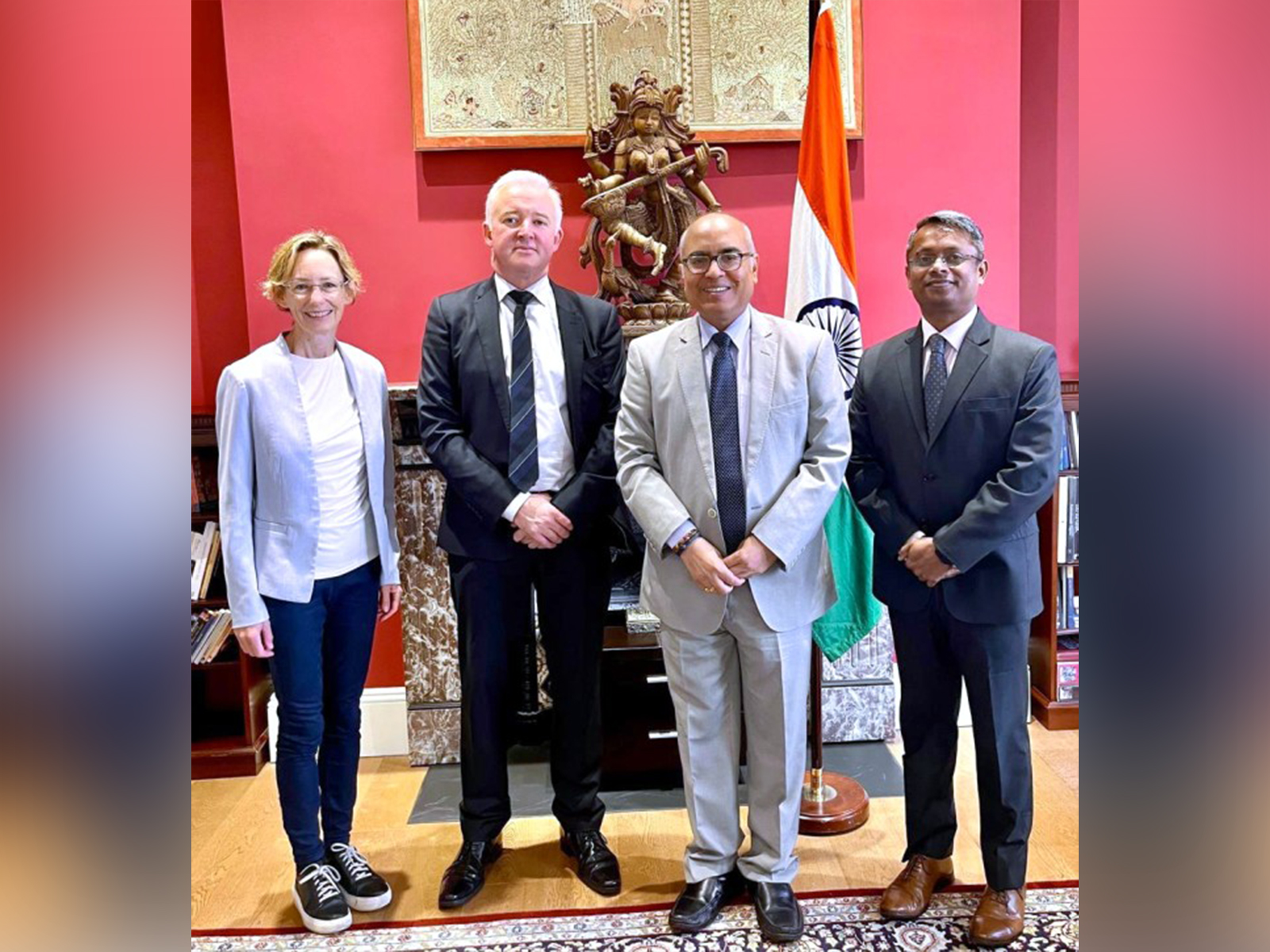 Indian Ambassador Akhilesh Mishra meets Irish Human Rights Chief Liam Herrick in Dublin (Photo: X/@IndiainIreland)