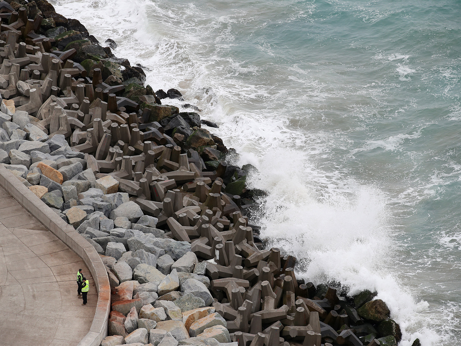 Waves crash following a tsunami advisory after earthquake (File Photo/ Reuters)