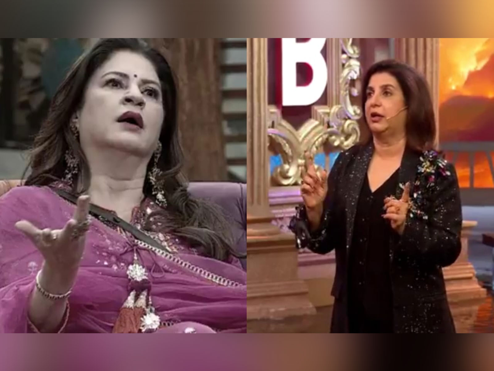 Farah Khan schools Kunickaa Sadanand (Photo/Jio Hotstar)