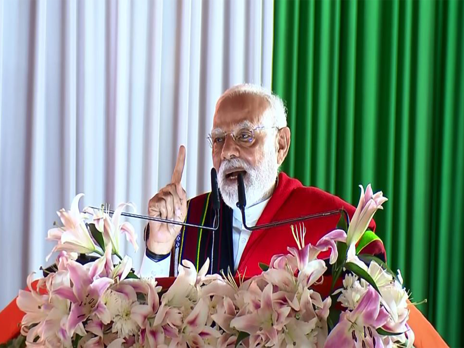 PM Narendra Modi in Manipur (Photo/ANI/DD)