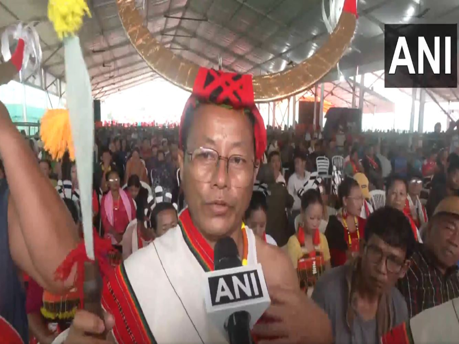  A traditional dance performer on PM Modi's Manipur visit (Photo/ANI)
