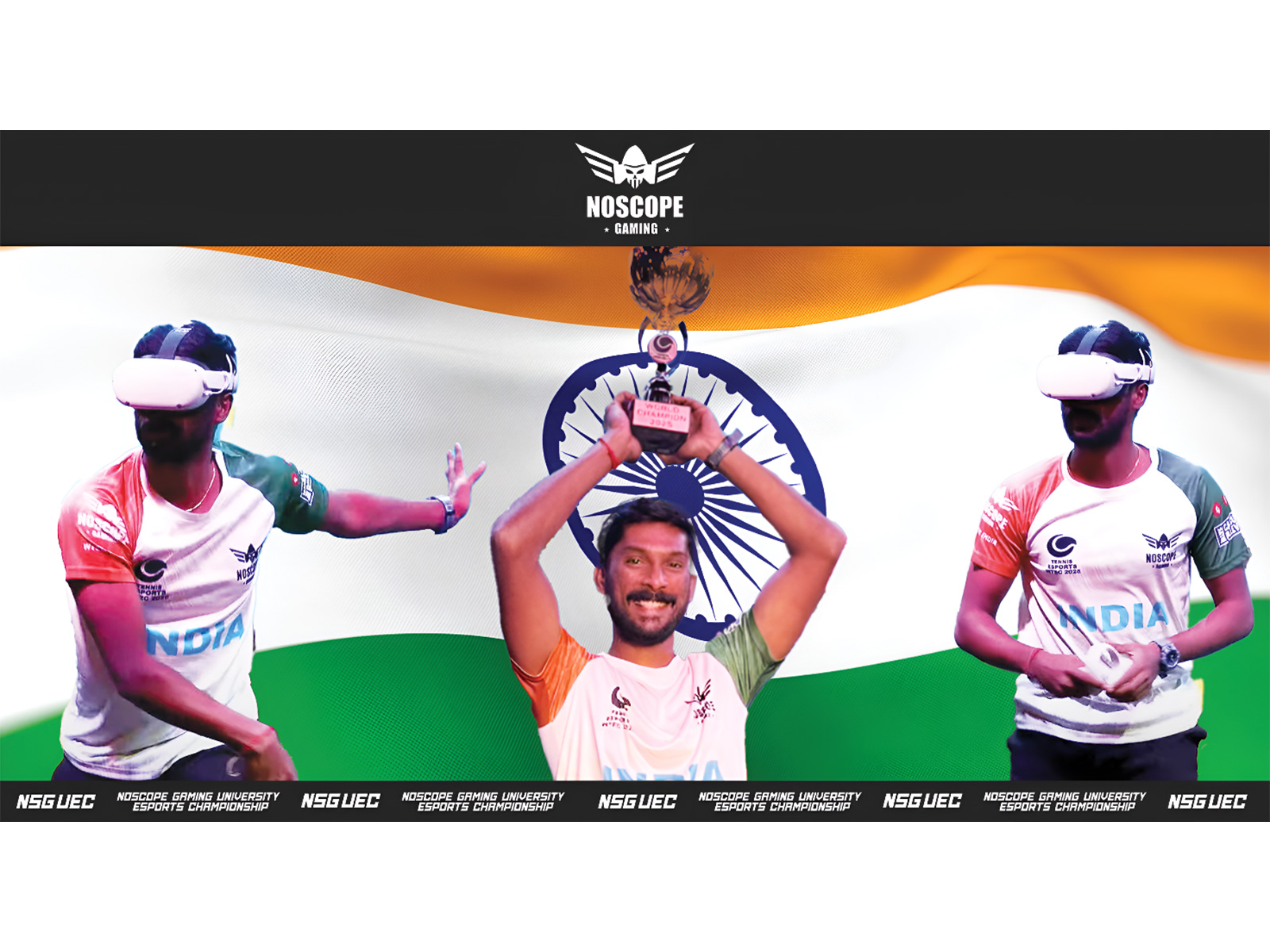 NoScope Gaming Powers India to Global Esports Glory as Vimalraj Jayachandran Wins First-Ever VR Tennis Esports World Championship