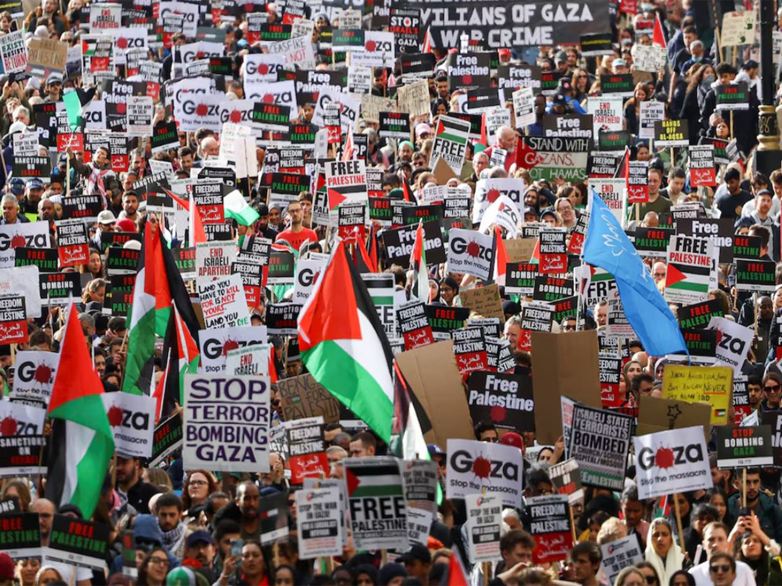 Representative Image of a pro-Palestinian march (Image/Reuters)
