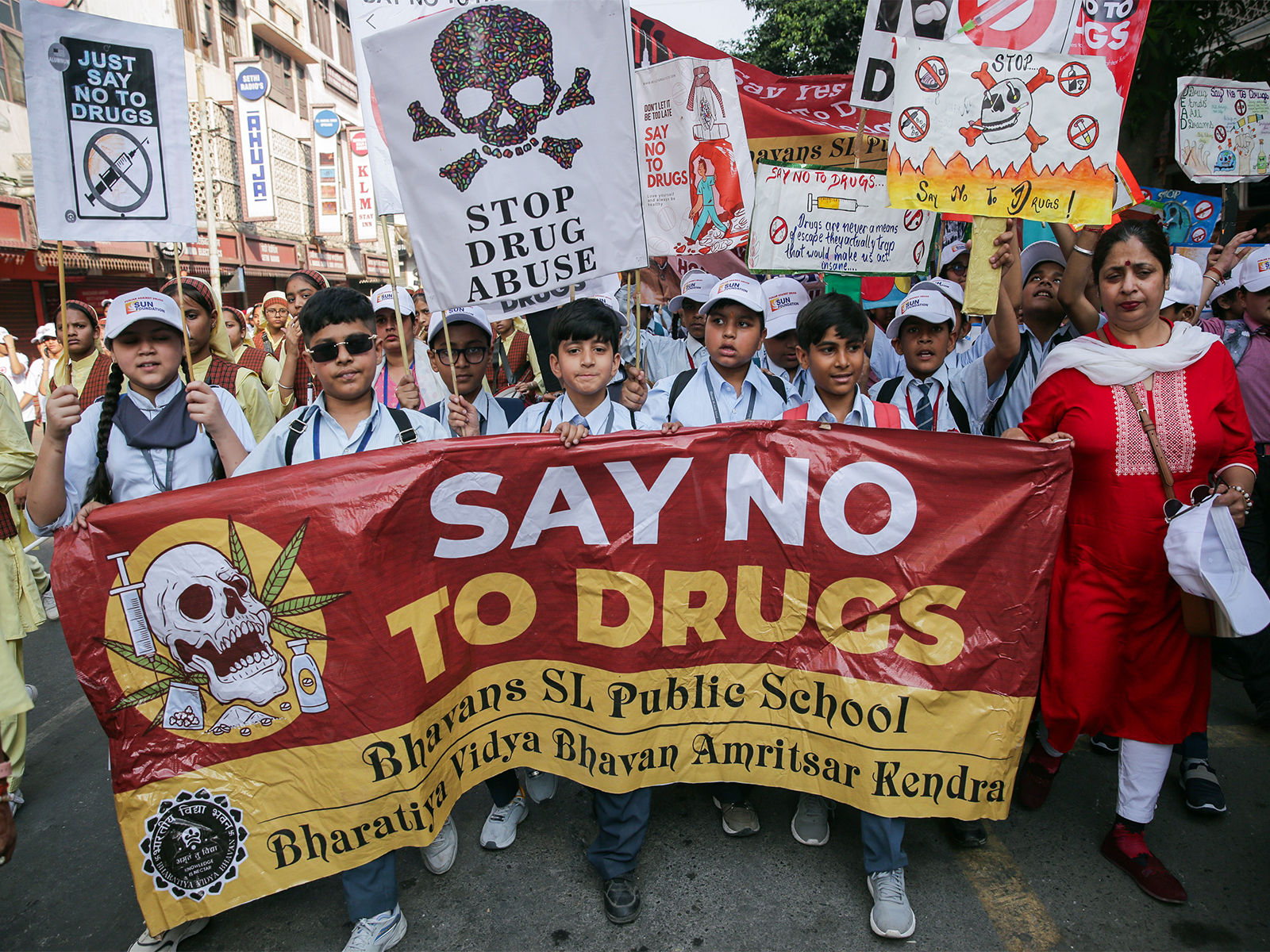 An Anti-Drug campaign in Punjab (Photo/ANI)