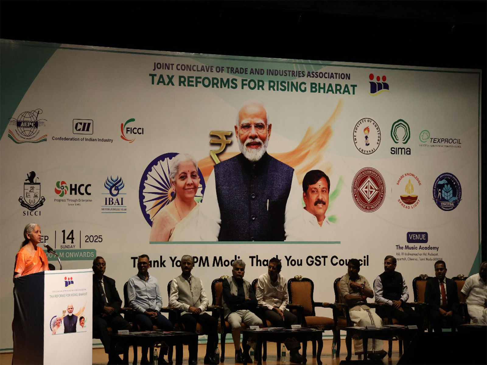 Finance Minister Nirmala Sitharaman in Chennai (Image: X/@nsitharamanoffc)