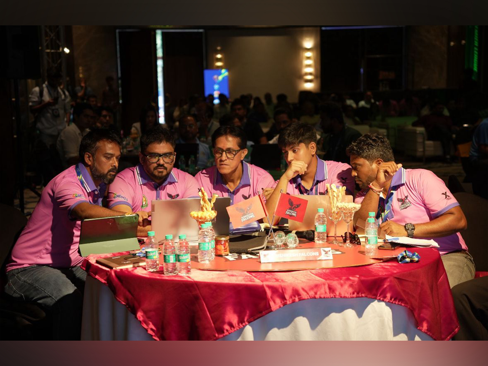 Rishikesh Falcons Team management during UPL auction (Image: Rishikesh Falcons media)